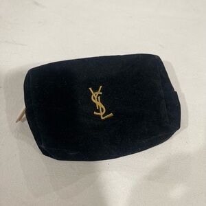 Yves Saint Laurent Black and Gold Cosmetic Bag